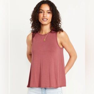 Pebble and stone | brown tank top with split hem | size L